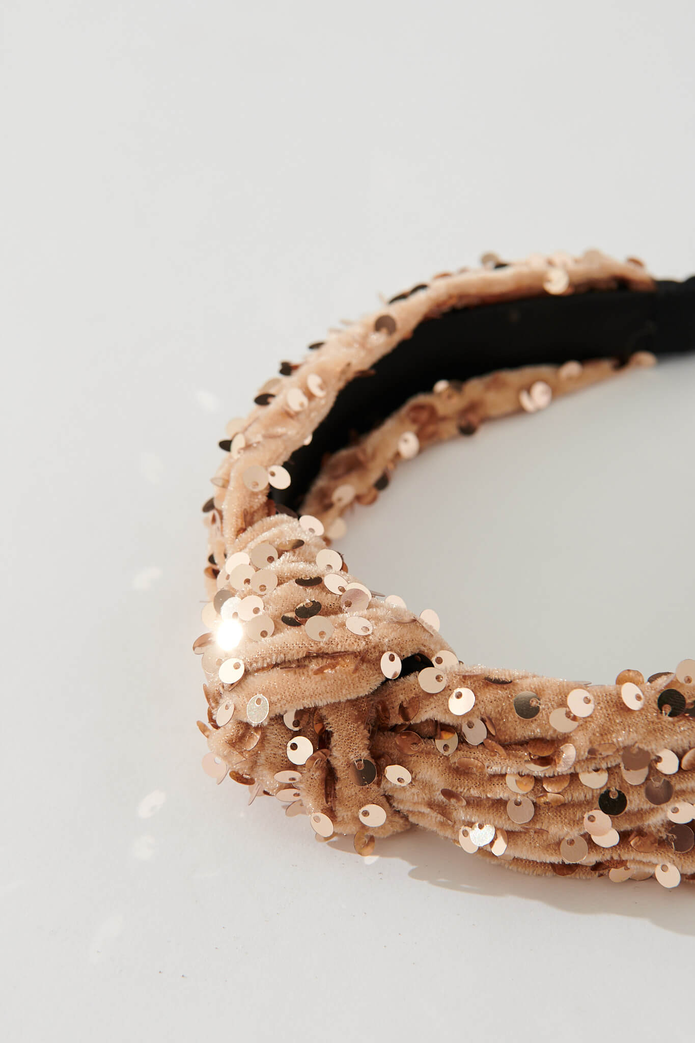 Dakota Headband In Rose Gold Sequin