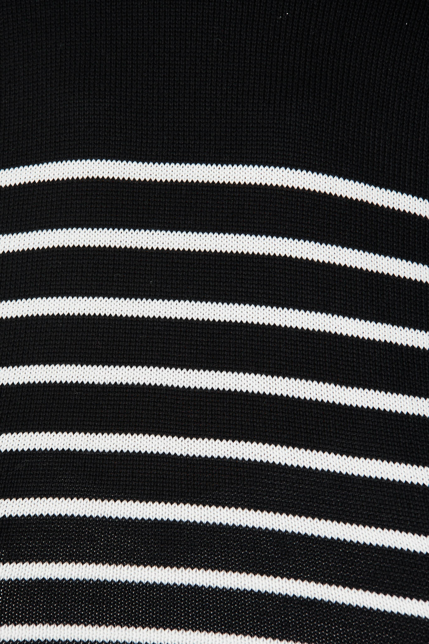 Locklear Knit In Black With White Stripe Cotton Blend