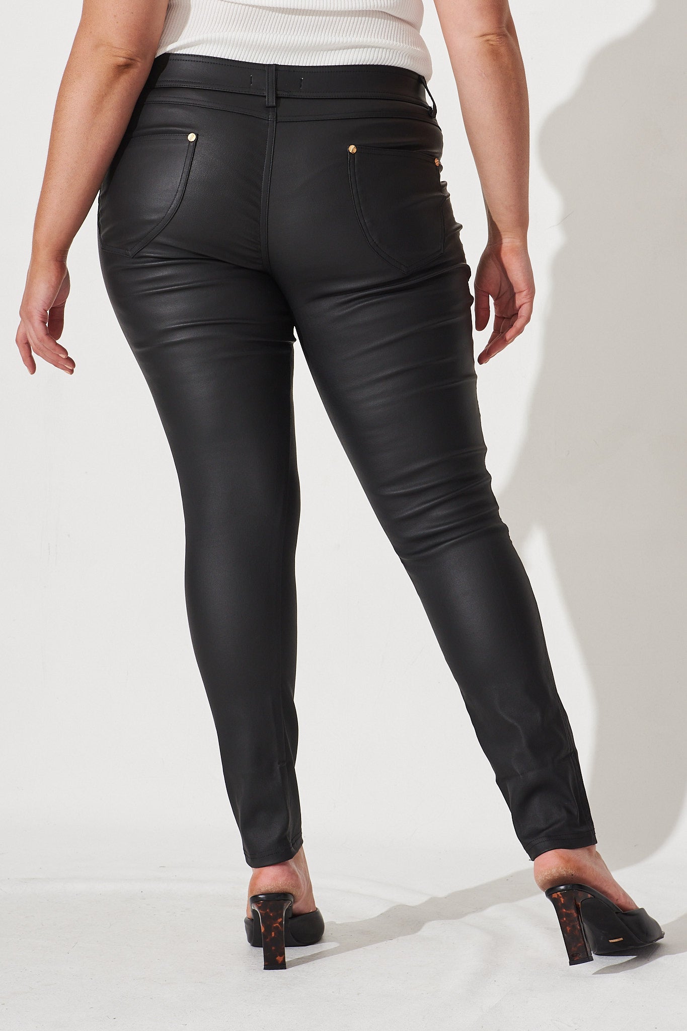 Sandy Pants in Black Leatherette – St Frock
