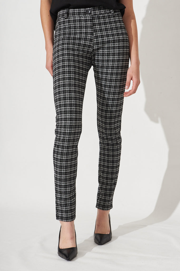 Workflow Skinny Pants In Black Check – St Frock