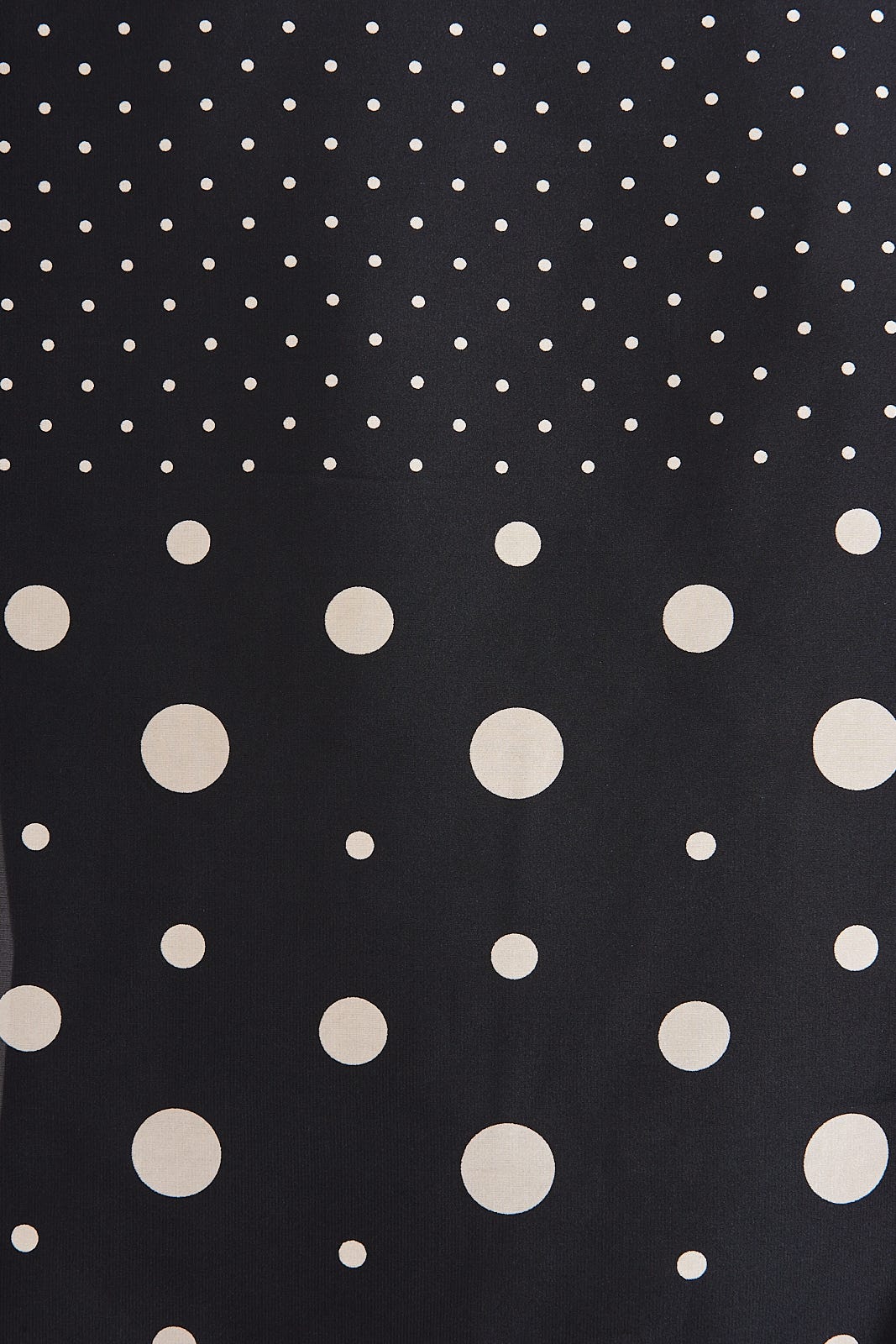 august + delilah Mac Scarf in Black with Beige Polka Dot