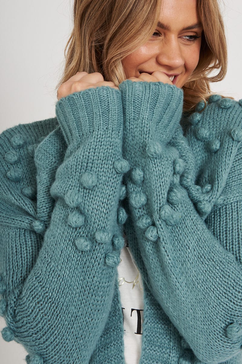 Freedom Knit Cardigan in Teal