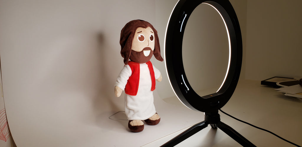 The Talking Jesus Doll Photoshoot