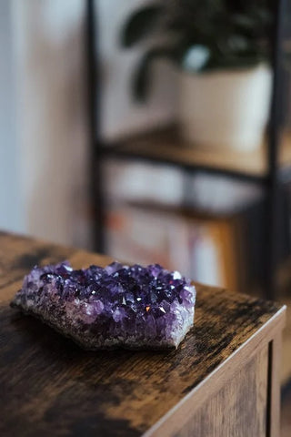 Amethyst on a Table