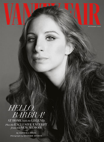 Cover of vanity Fair featuring Barbara Streisand and jewelry from the wandering jewel