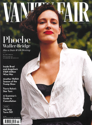 Cover of vanity Fair magazine featuring Phoebe waller bridge and jewelry from the Wandering jewel