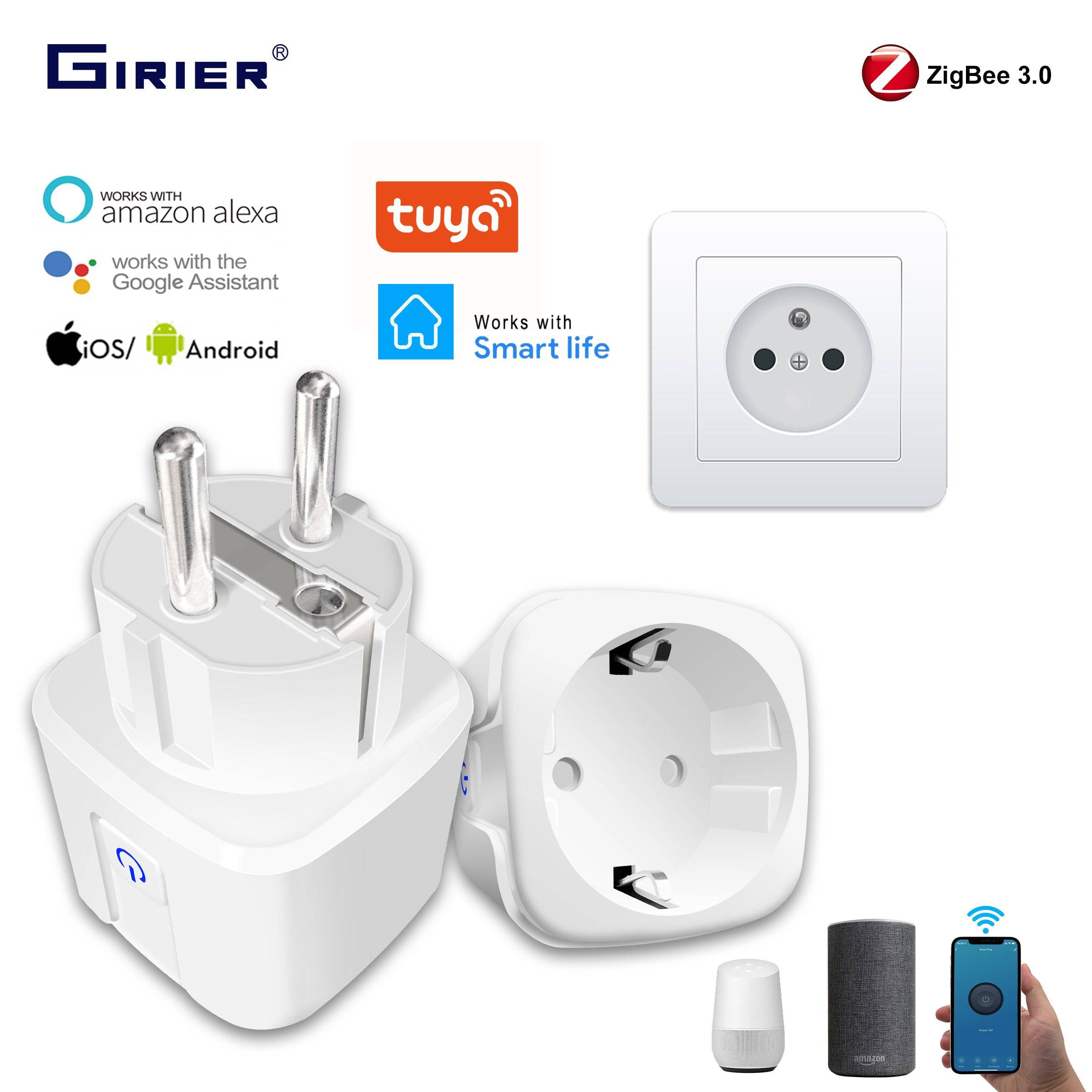 Smart Plug 16A with Power Monitor Wireless App Voice Remote Control Socket Outlet EU Work with Alexa Google Home