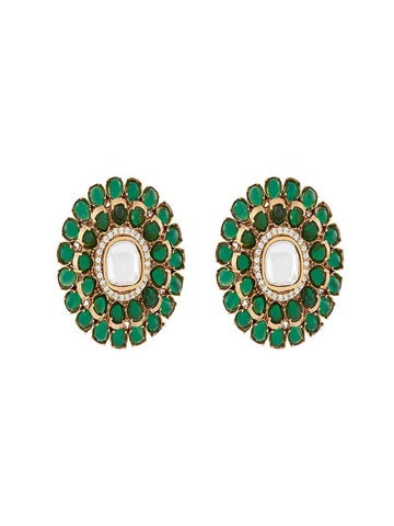 Green Stud Earrings