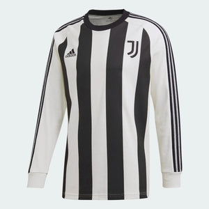 Adidas 2020-21 Juventus icons Long-Sleeve Tee - White-Black - ProSoccer