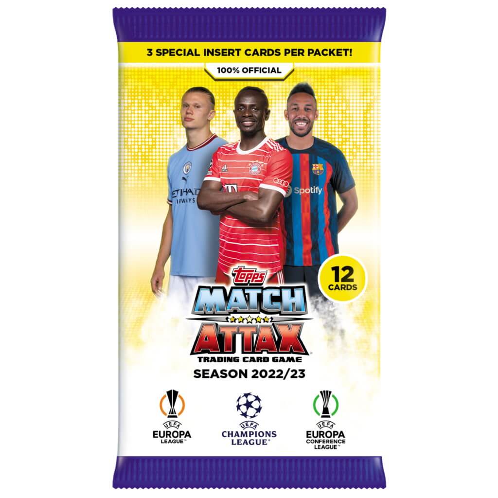 2022-23 Topps Match Attax UEFA Champions League Cards Packet (12 Cards Each)