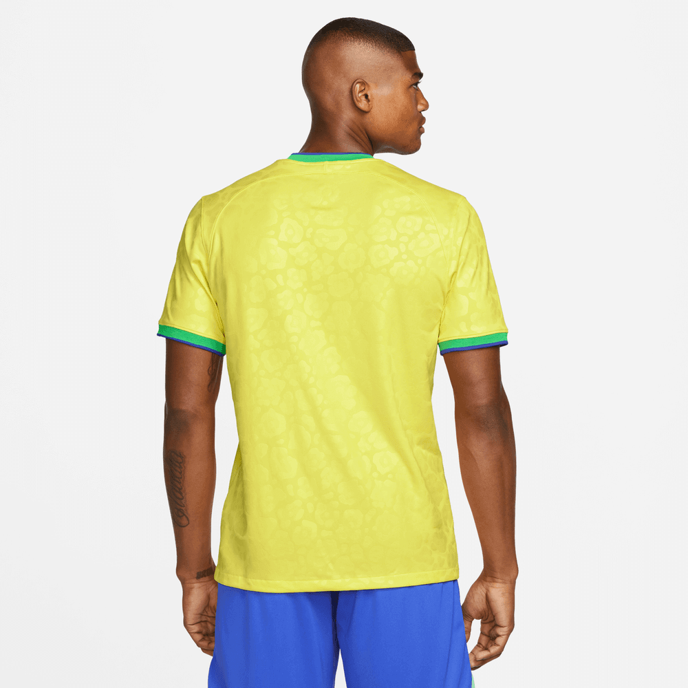 Nike 2022-23 Brazil Home Jersey - Yellow (Model - Back)