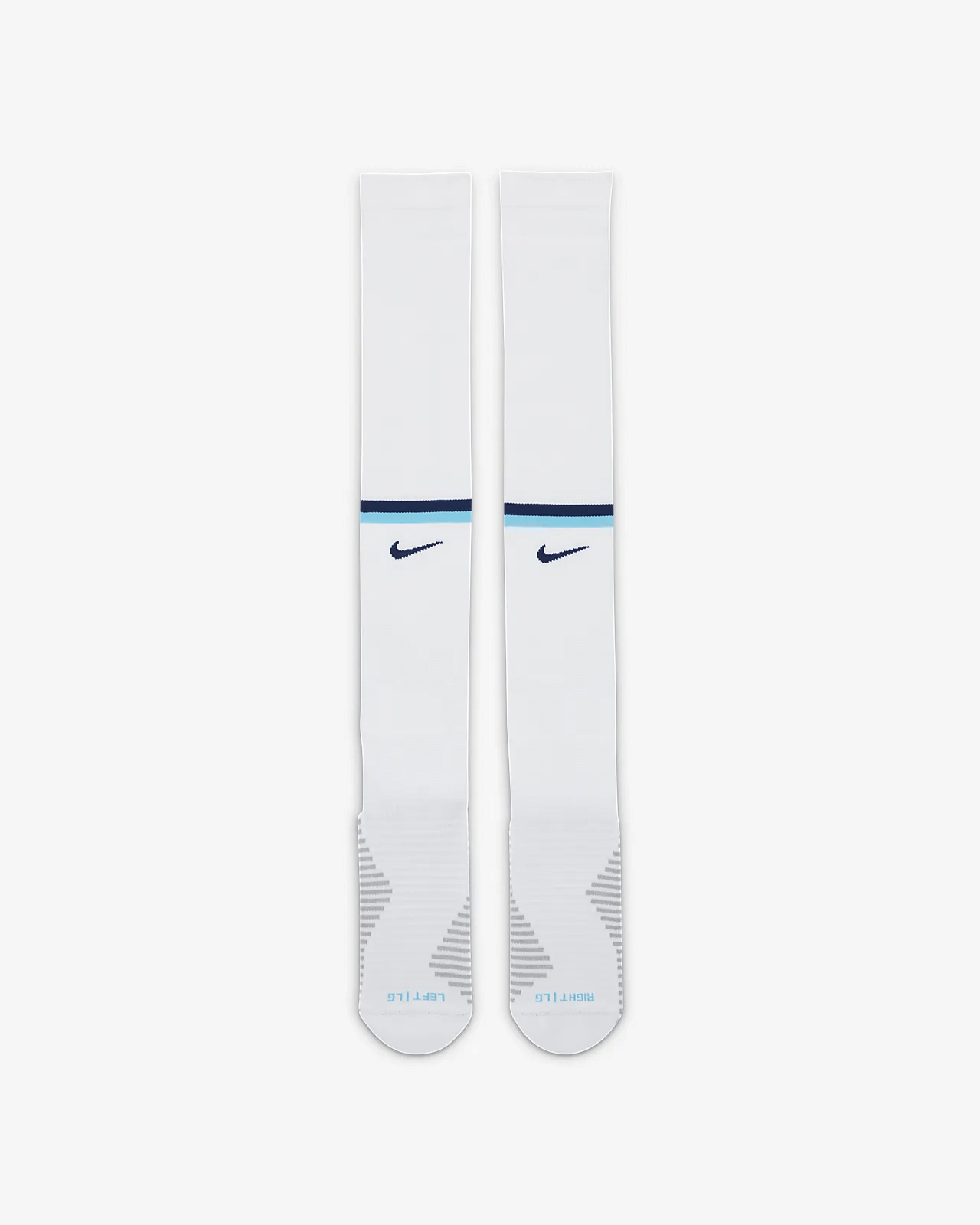 Nike 2022-23 England Strike Home Knee-High Socks - White-Blue (Pair ...