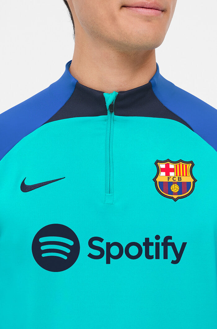 overhandigen plek Open Nike 2022-23 FC Barcelona Strike Drill Top - Aqua-Signal Blue