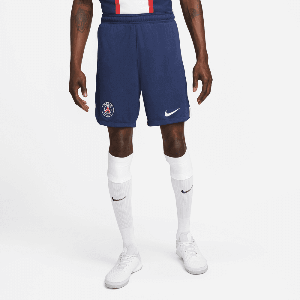Nike 2022-23 PSG Home Shorts - Midnight Navy-White (Model - Front)