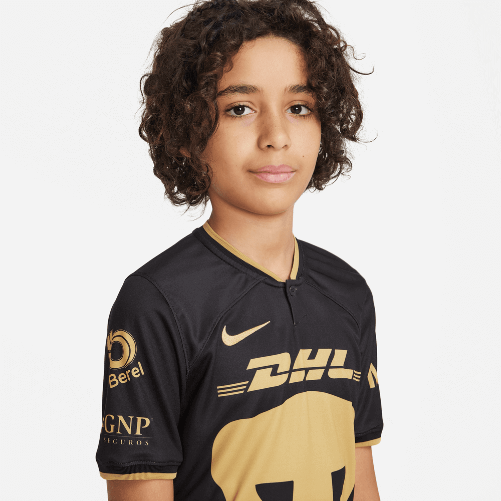 Nike 2023 Pumas Kids Third Jersey - Black - Gold