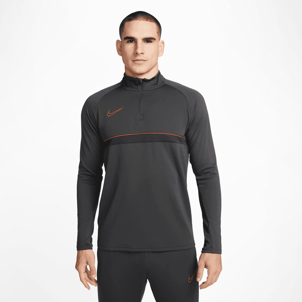 Nike Dri-Fit Drill Top Dark Smoke Grey-Off Russet