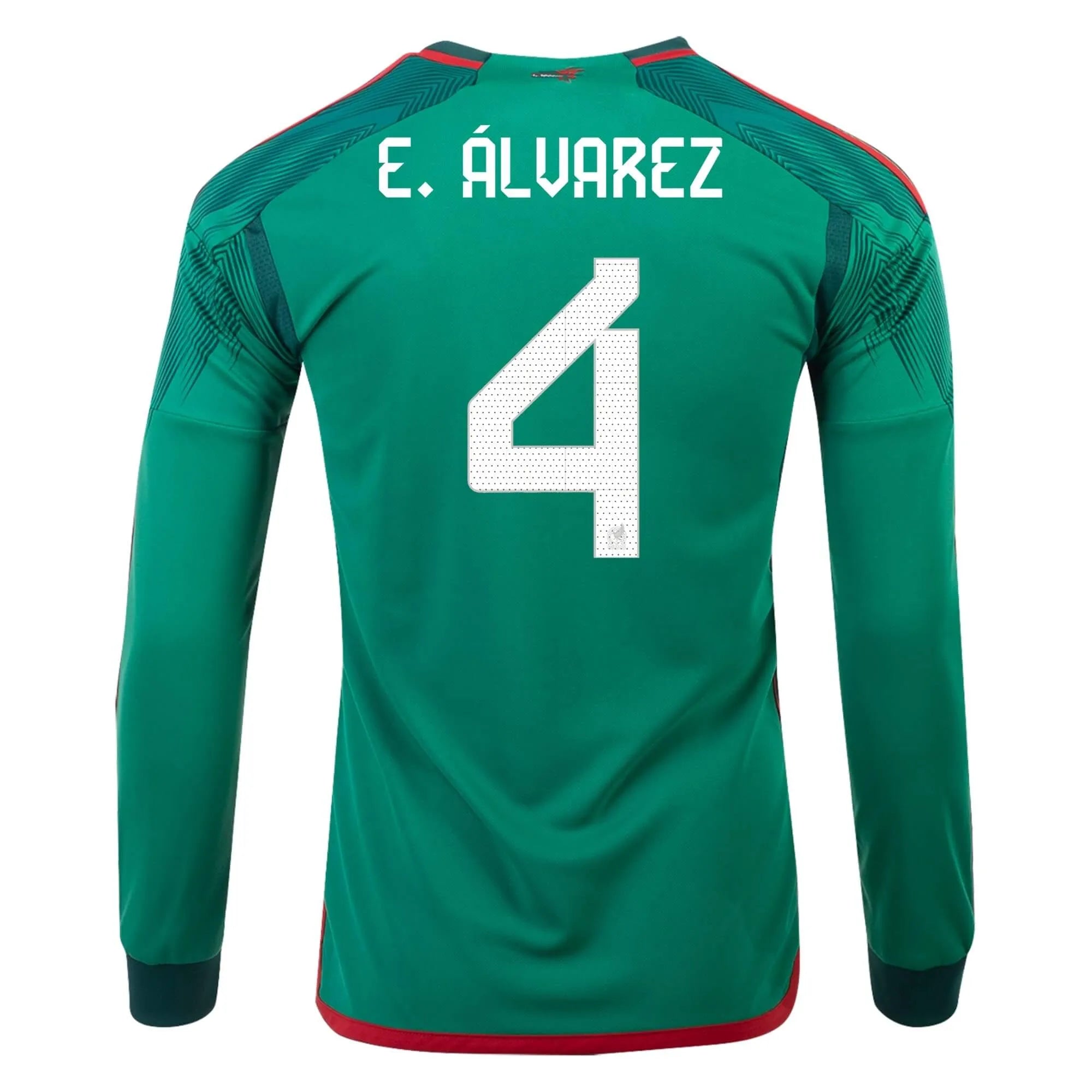 adidas 2022-23 Mexico Home Long-Sleeve Jersey - Green-Red