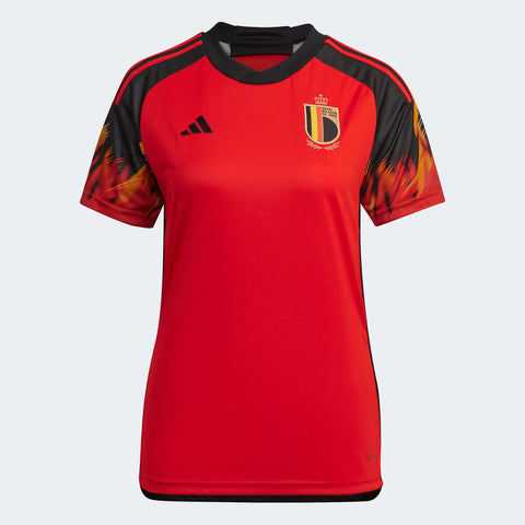 Women's Ringspun Football Belgium Matchday T-Shirt in Jet Black