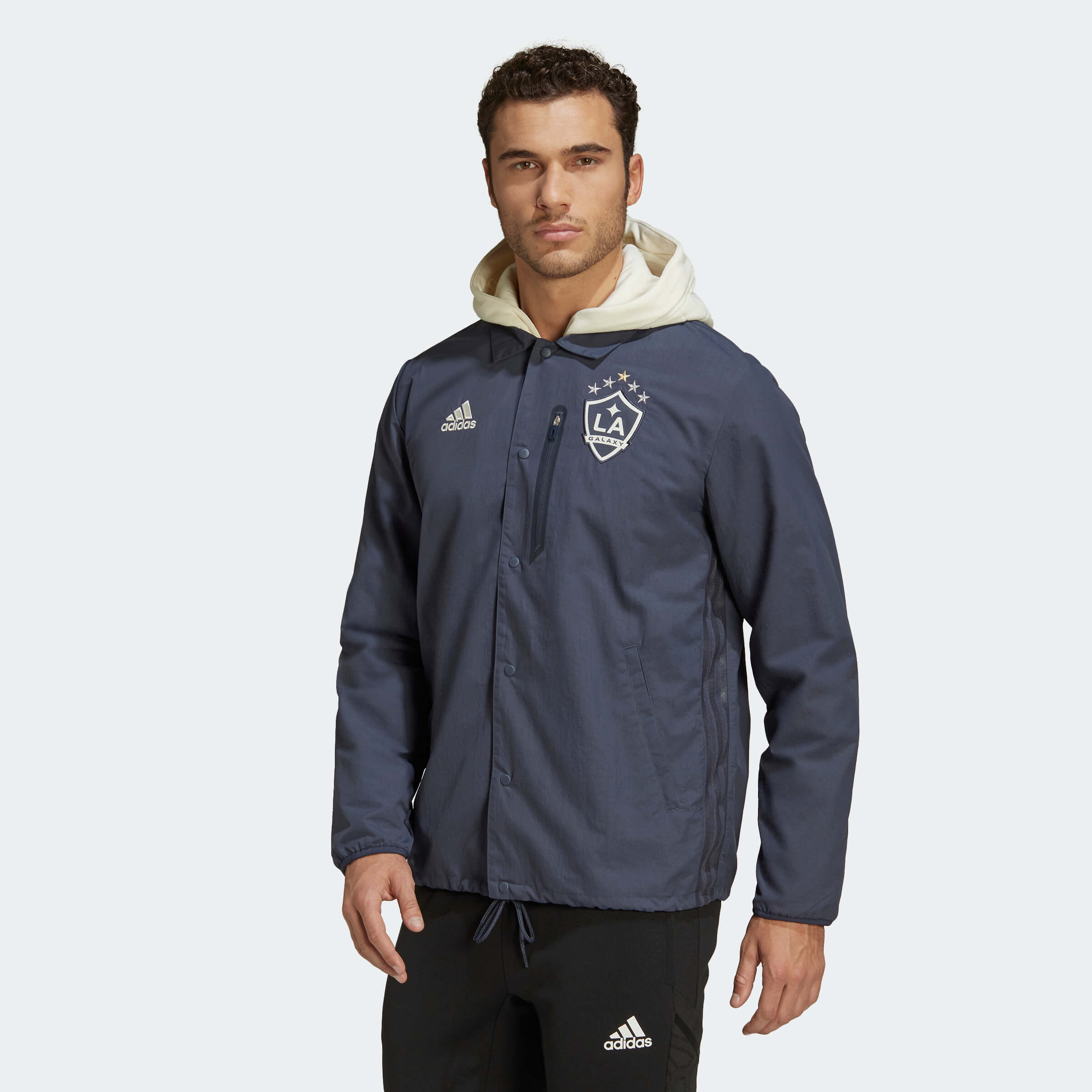 adidas 2022-23 LA Galaxy Anthem Jacket - Shadow Navy