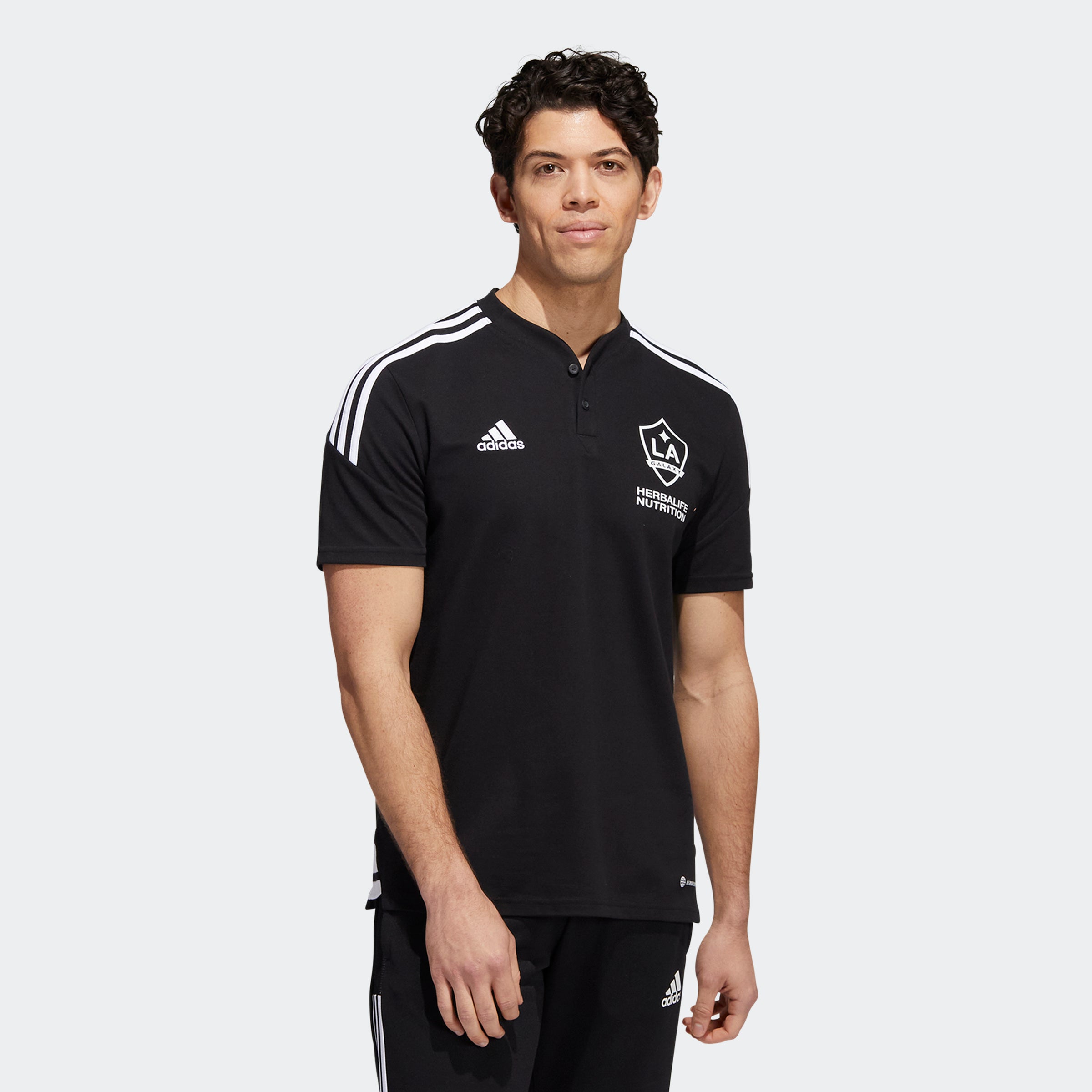 adidas 2022-23 LA Galaxy Condivo 22 Polo - Black-White