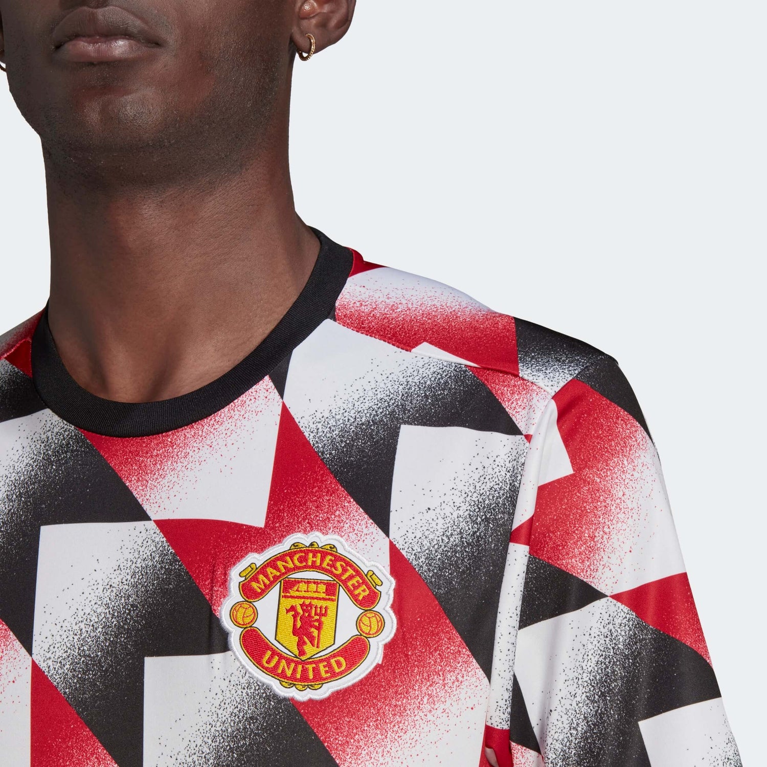 adidas Manchester United Pre-Match Jersey - White-Red-Black