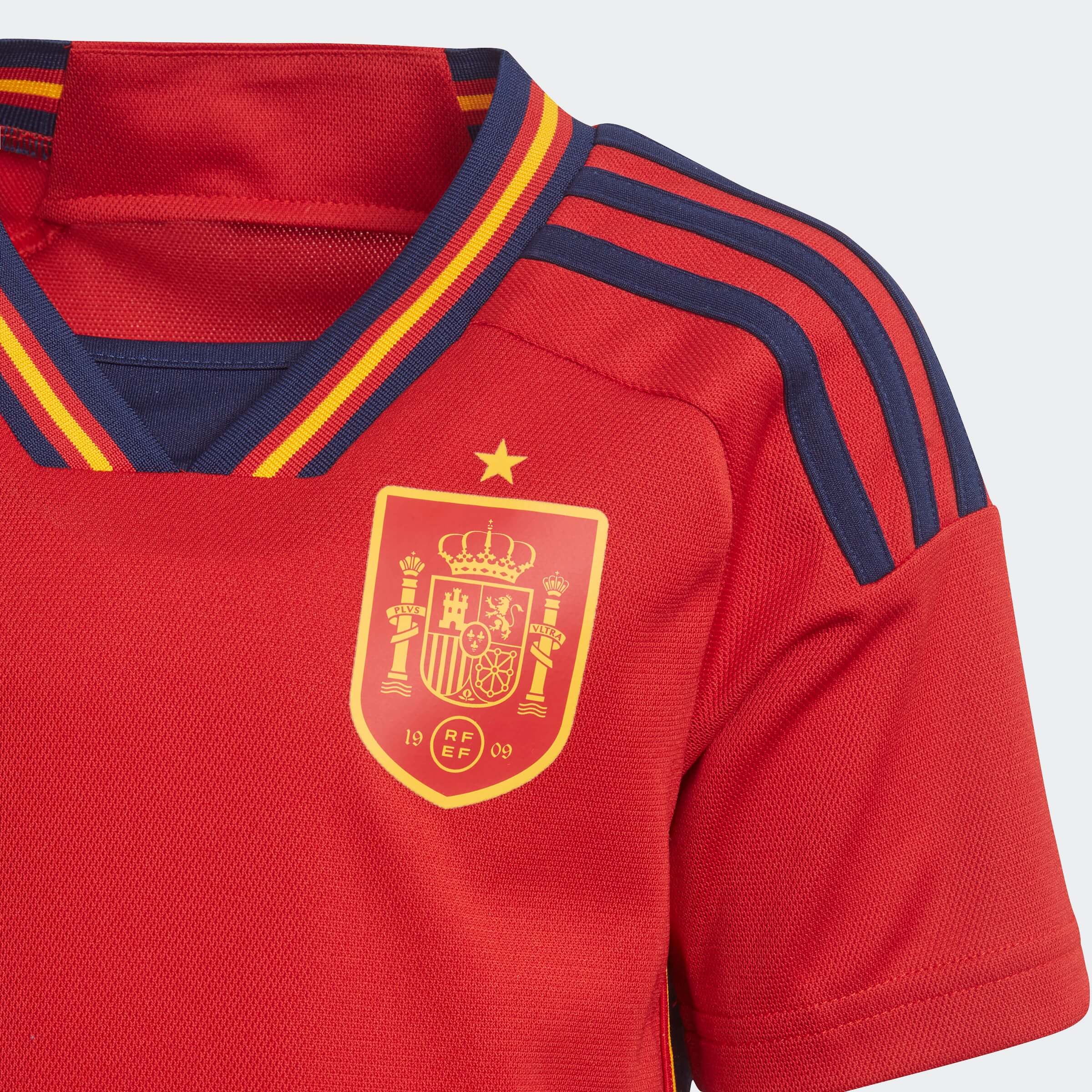 adidas 2022-23 Spain Home Mini Kit - Red-Navy