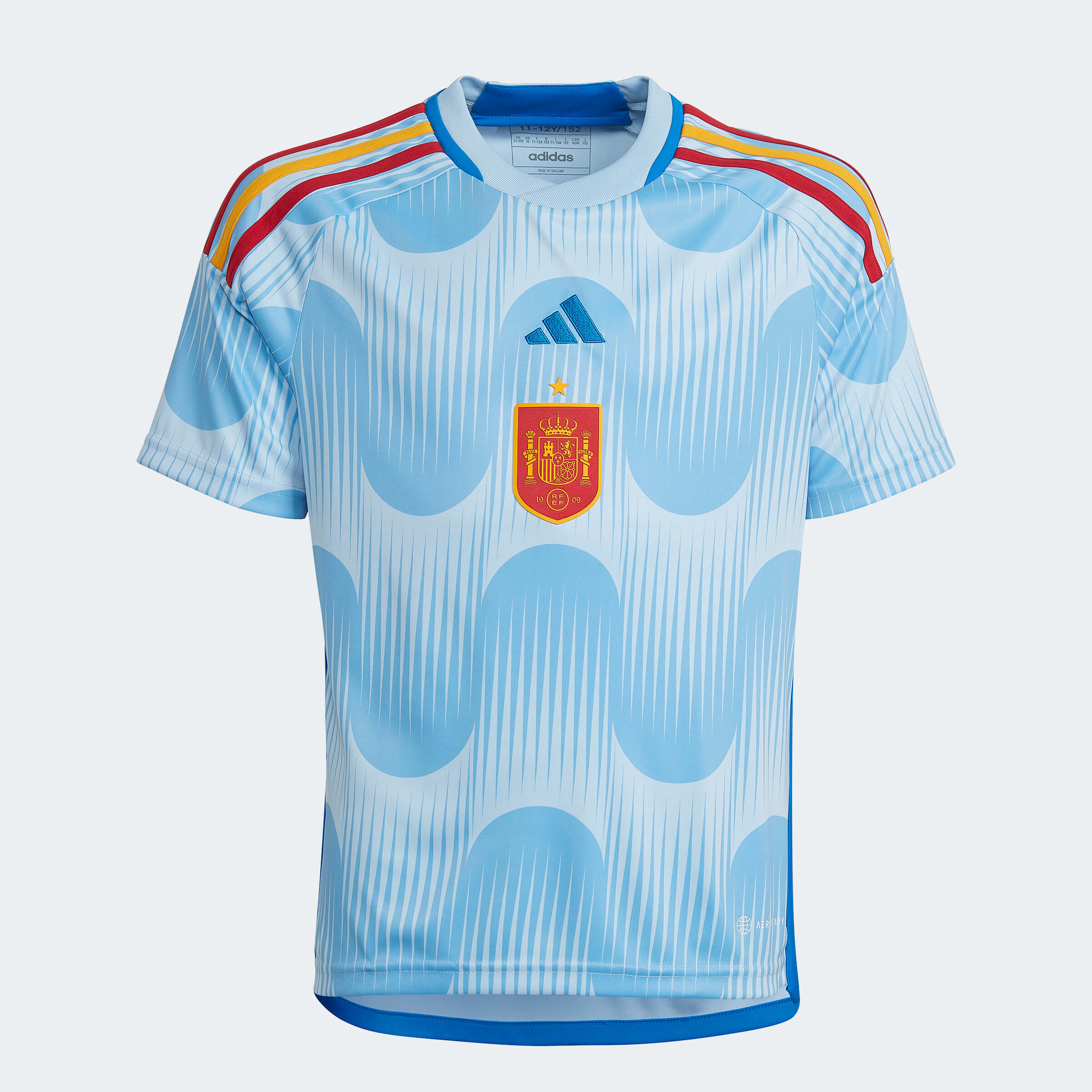 adidas 2022-23 Spain Youth Away Jersey - Glory Blue