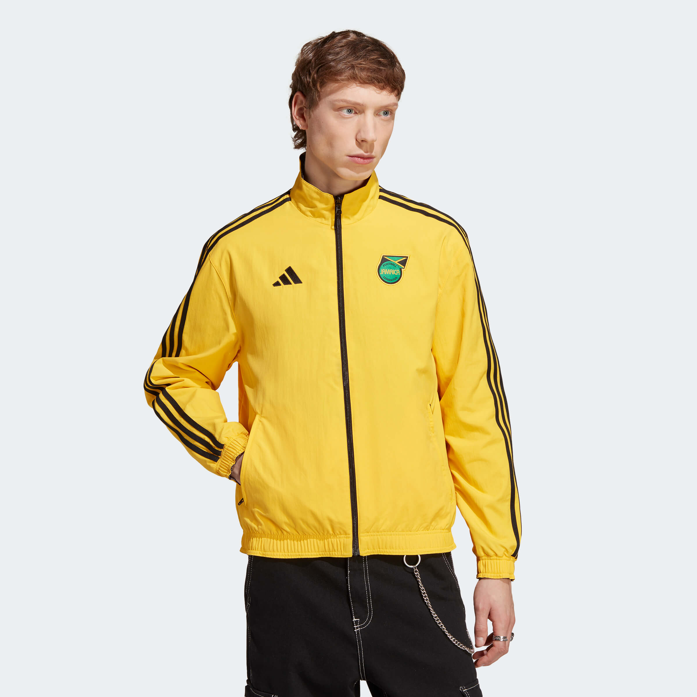 adidas 2023 Jamaica Reversible Anthem Jacket - Bold Gold-Black