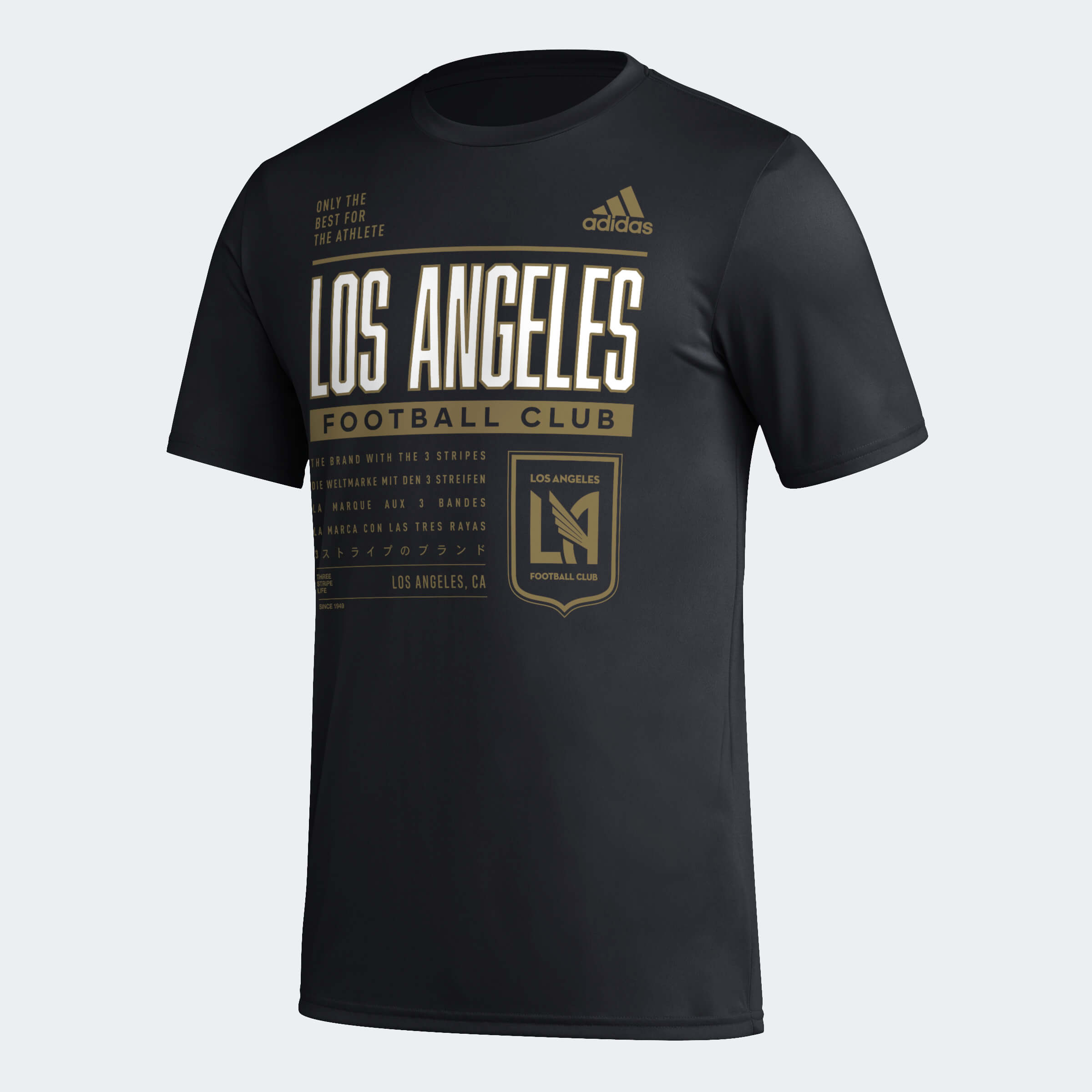 adidas 2023 LAFC SS Pre-Game Tee - Black-White