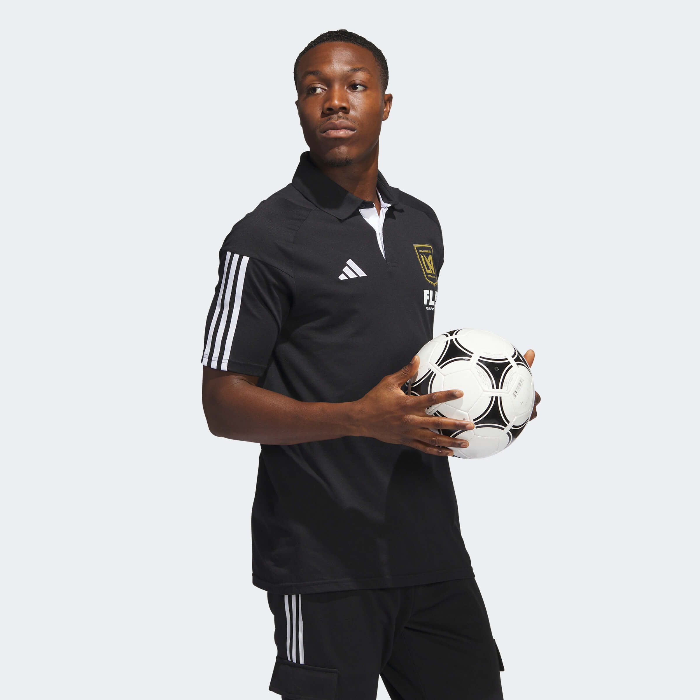 adidas 2023 LAFC Tiro 23 Polo - Black-White