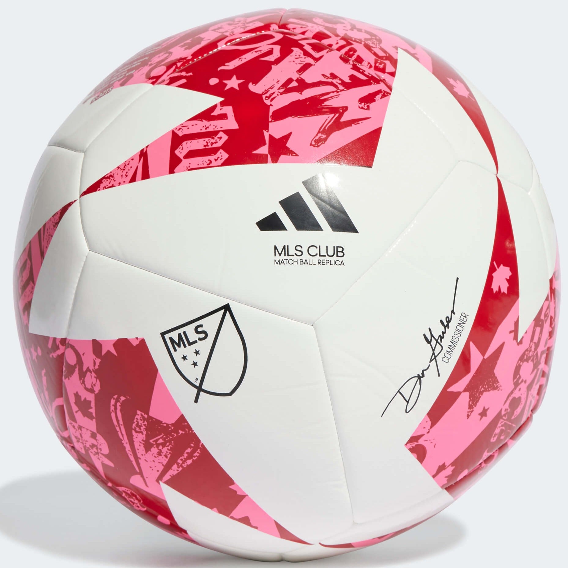 adidas 2023 MLS Club Ball - White-Red-Pink