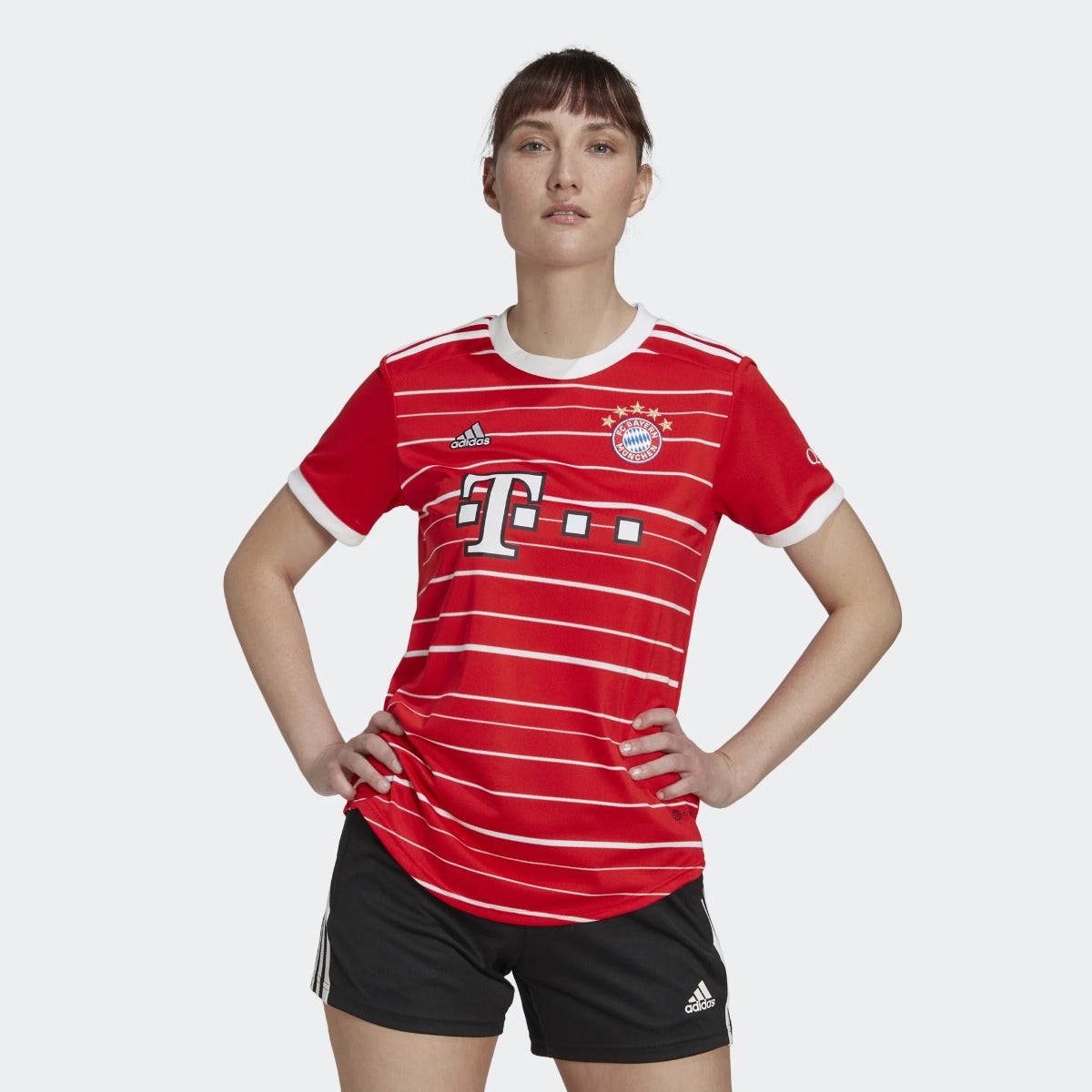 adidas 22-23 Bayern Munich Womens Home - Red-White