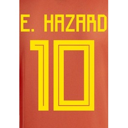 Belgium Jersey E. HAZARD #10 Custom Home Soccer Jersey 2022