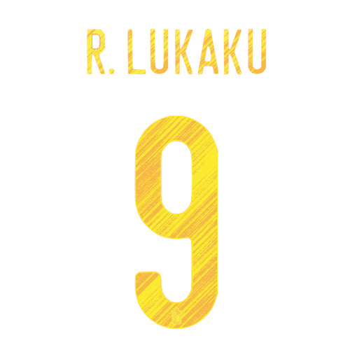 Belgium 2020/21 Home R. Lukaku #9 Jersey Name Set
