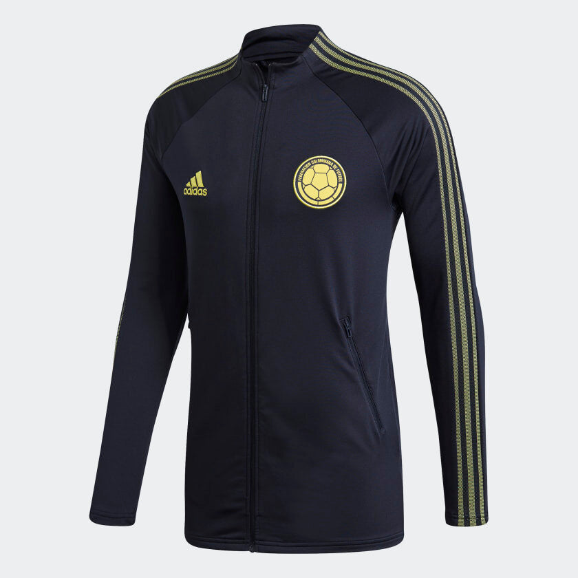 adidas 2020-21 Colombia Anthem Jacket - Navy-Yellow