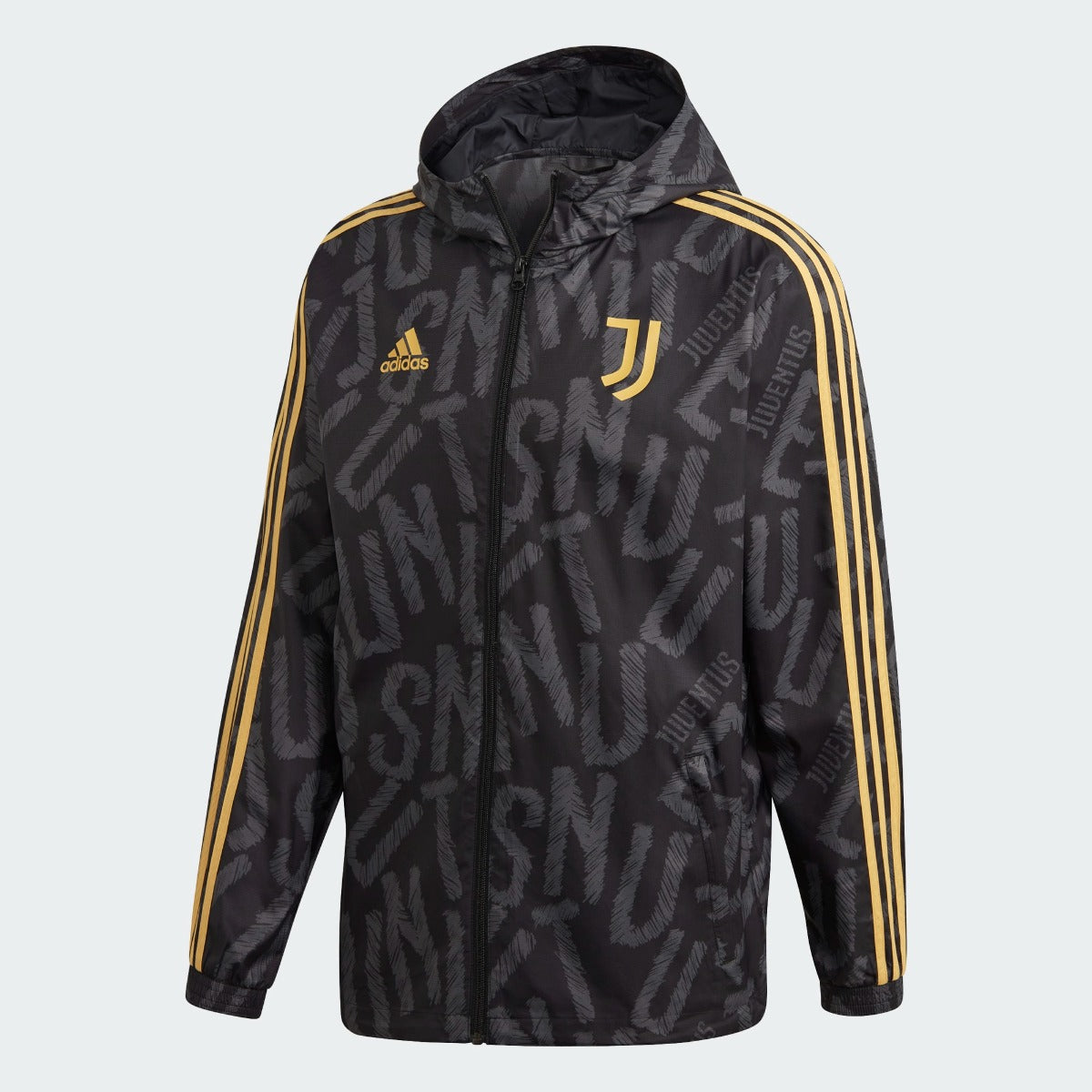 Adidas 2020-21 Juventus Windbreaker Jacket - Black-Gold