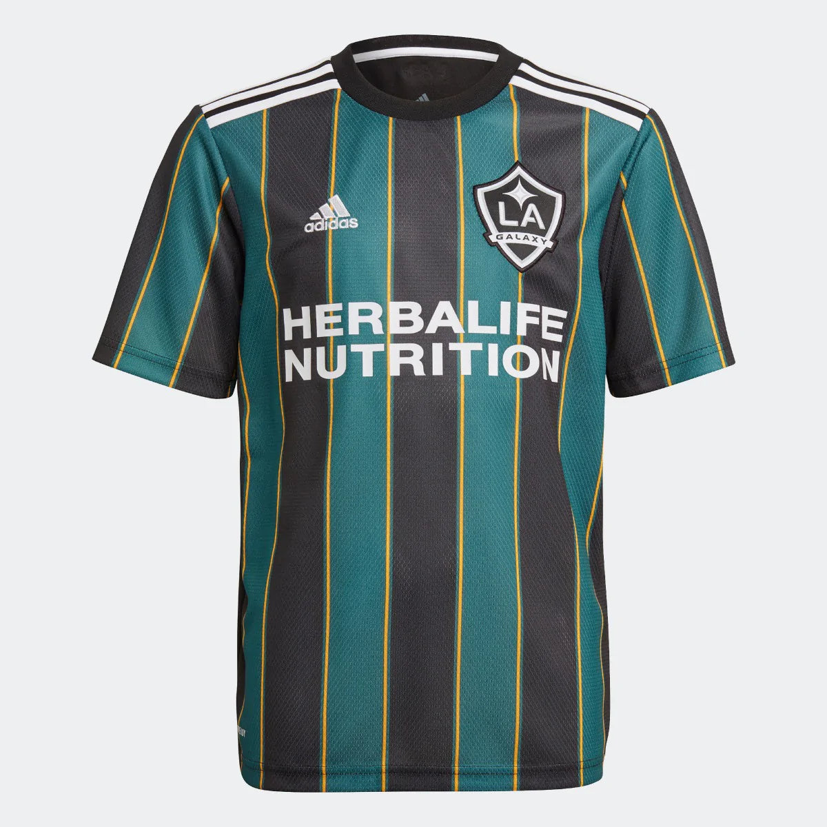 Adidas 2021-22 LA Galaxy Youth Away Jersey - Black-Tech Green