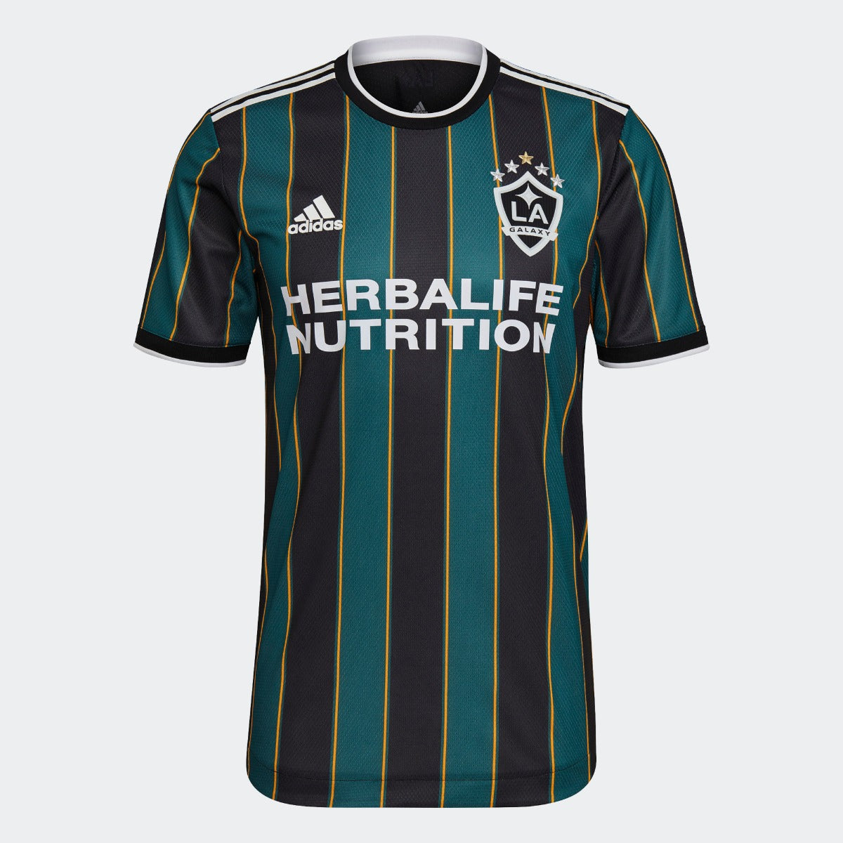 Adidas 2021-22 LA Galaxy Authentic Away Jersey - Black-Tech Green