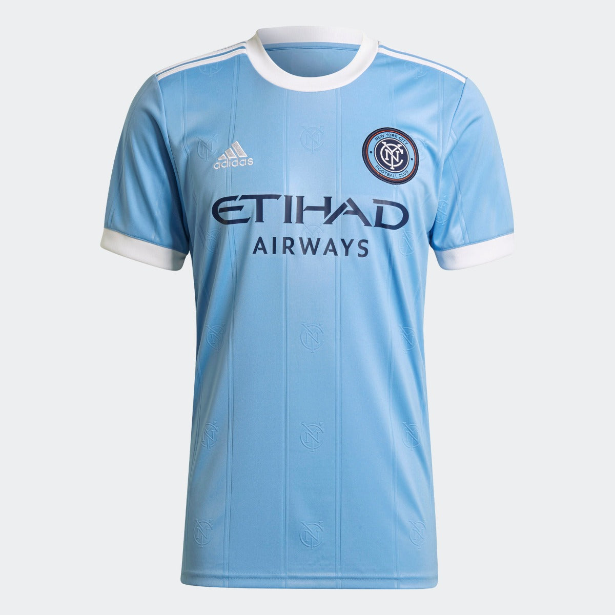 Adidas 2021-22 New York City FC Home Jersey - Light Blue-White