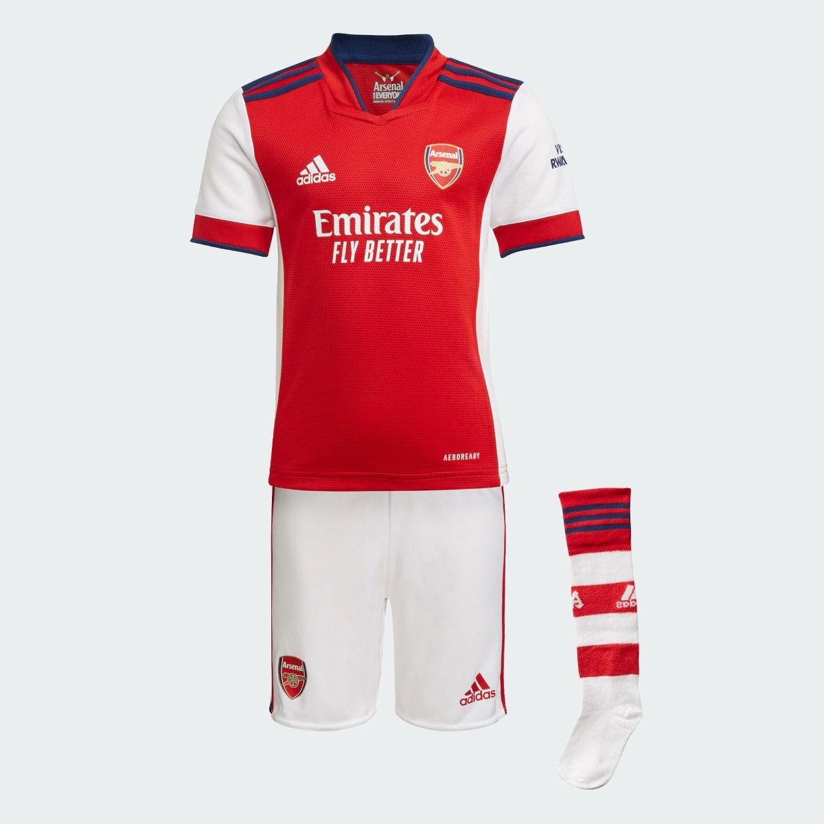 Adidas 2021-22 Arsenal Youth Home Kit - Scarlet-White