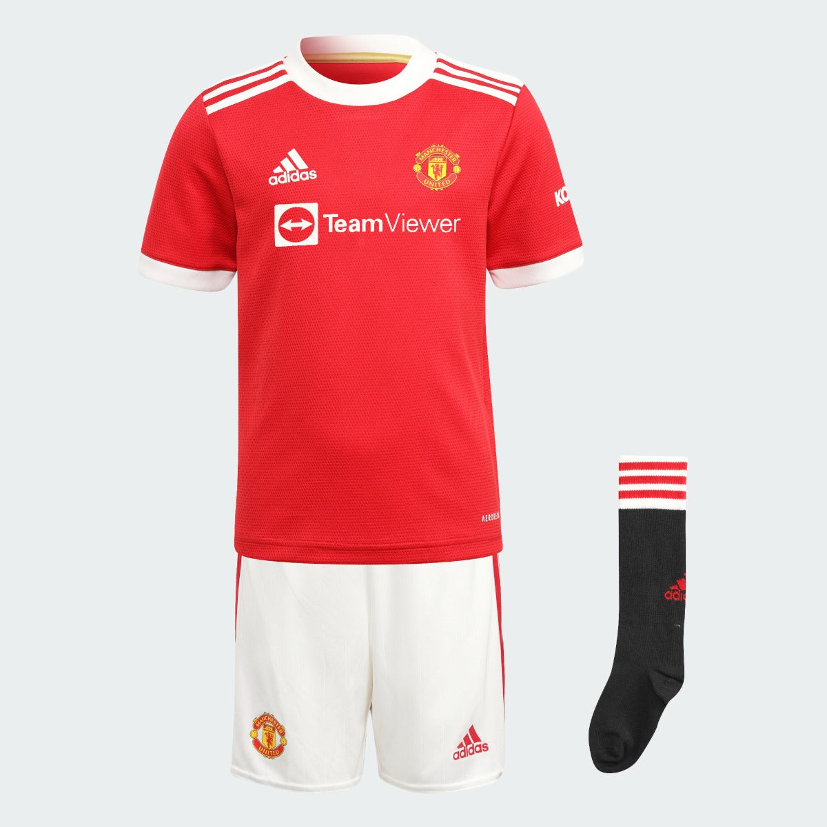 Adidas 2021-22 Manchester United Home MINI Set - Red-White