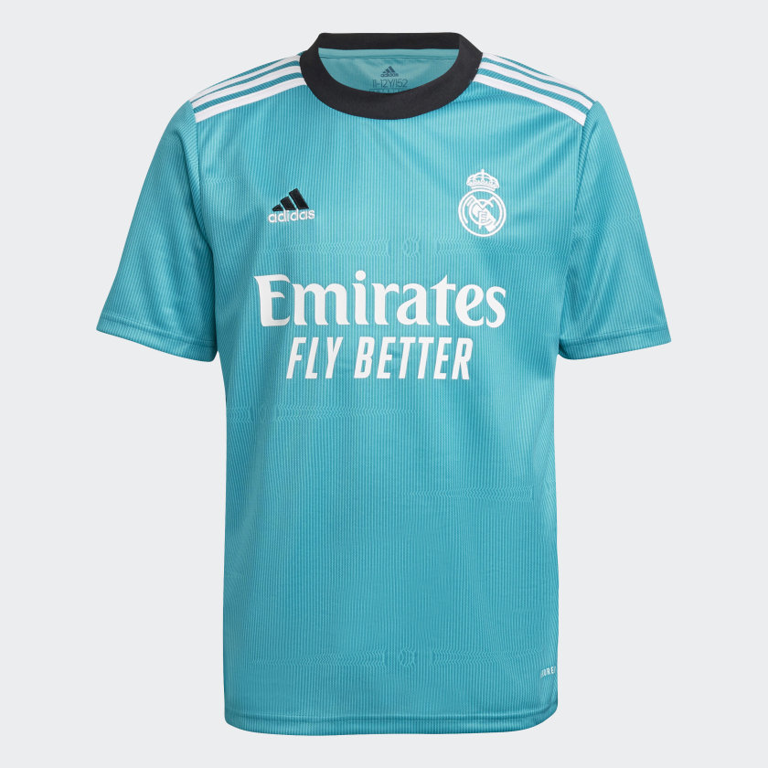 Adidas 2021-22 Real Madrid Youth Third Jersey - Hi Res Aqua