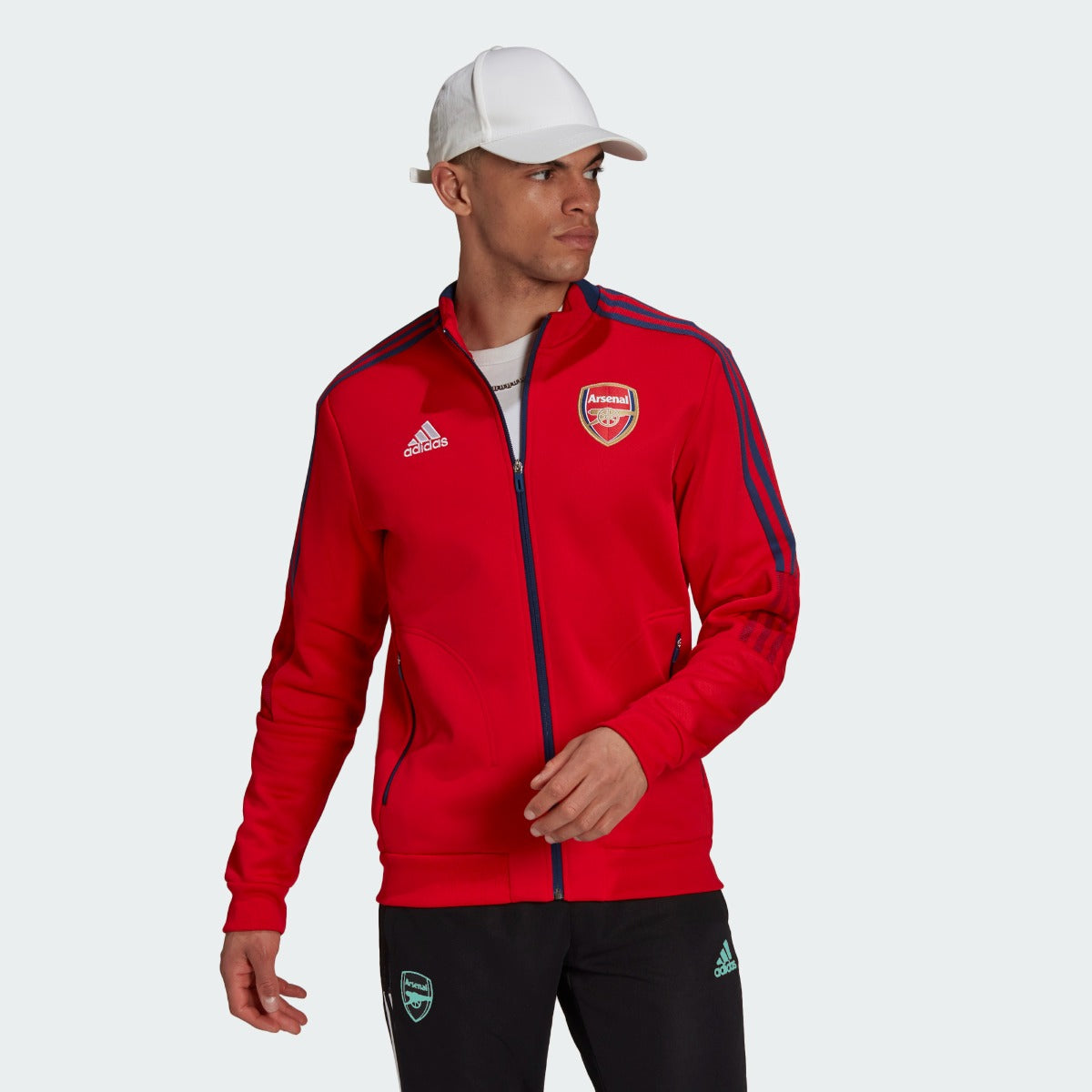 Adidas 2021-22 Arsenal Anthem Jacket - Red-Navy