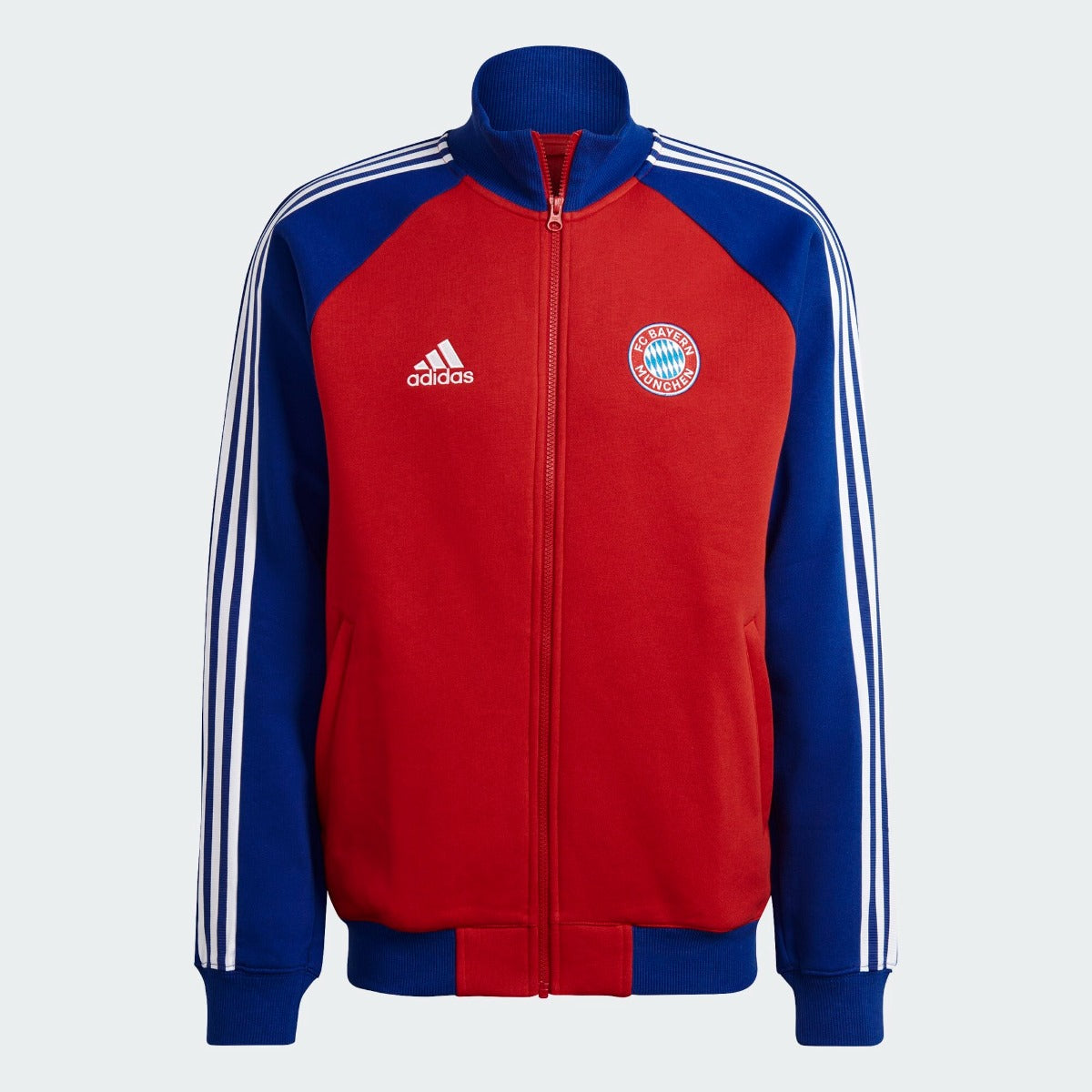 adidas 21-22 FC Bayern Tiro 21 Anthem Jacket - True Red-Mystery Ink