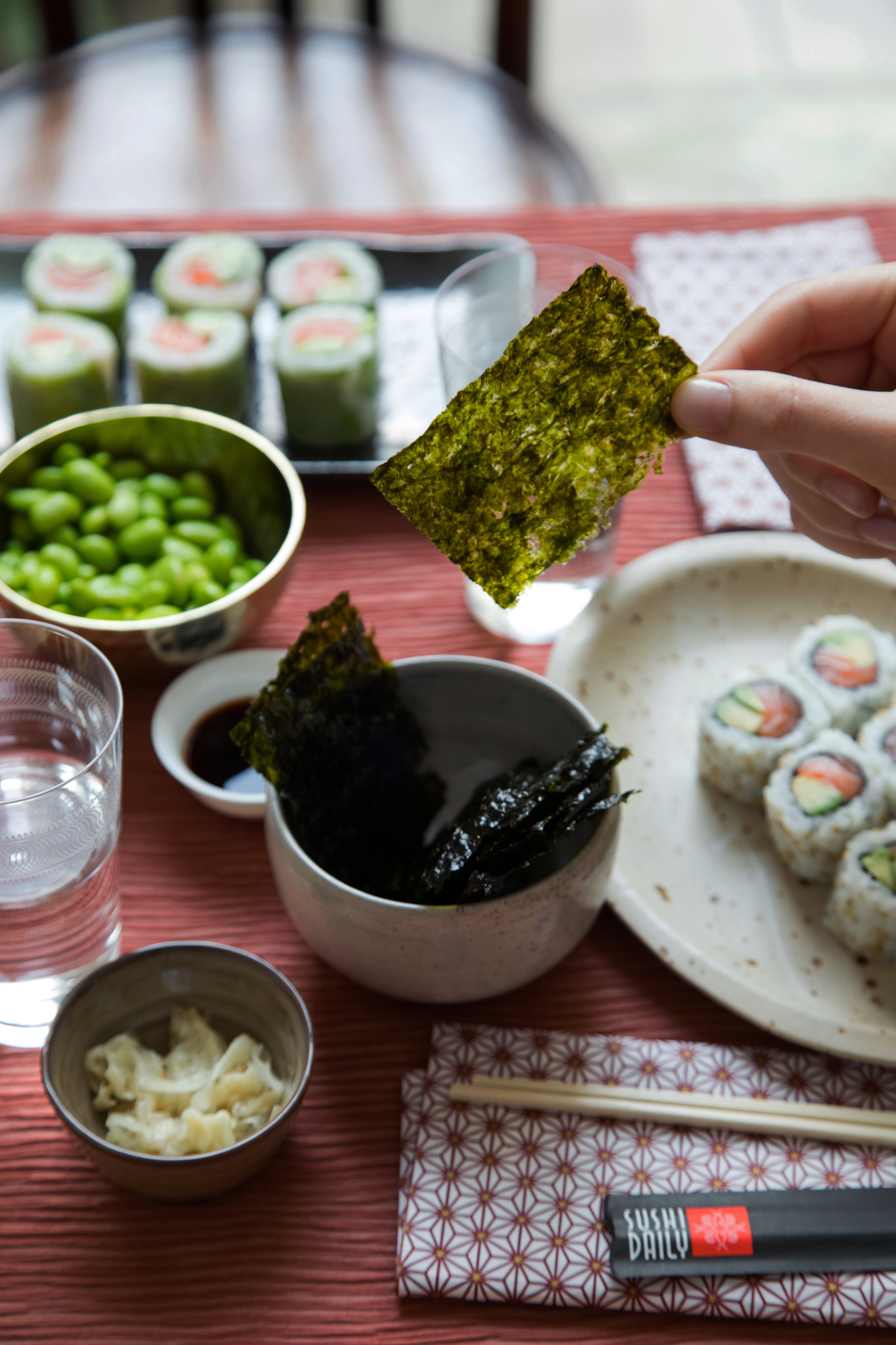 Feuilles d'algues pour rouleaux de sushi