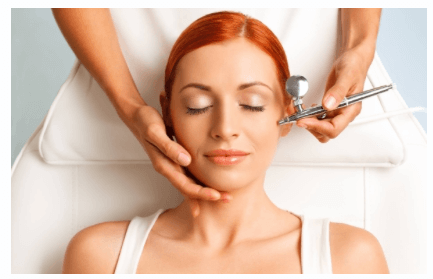 Women receiving oxygen facial