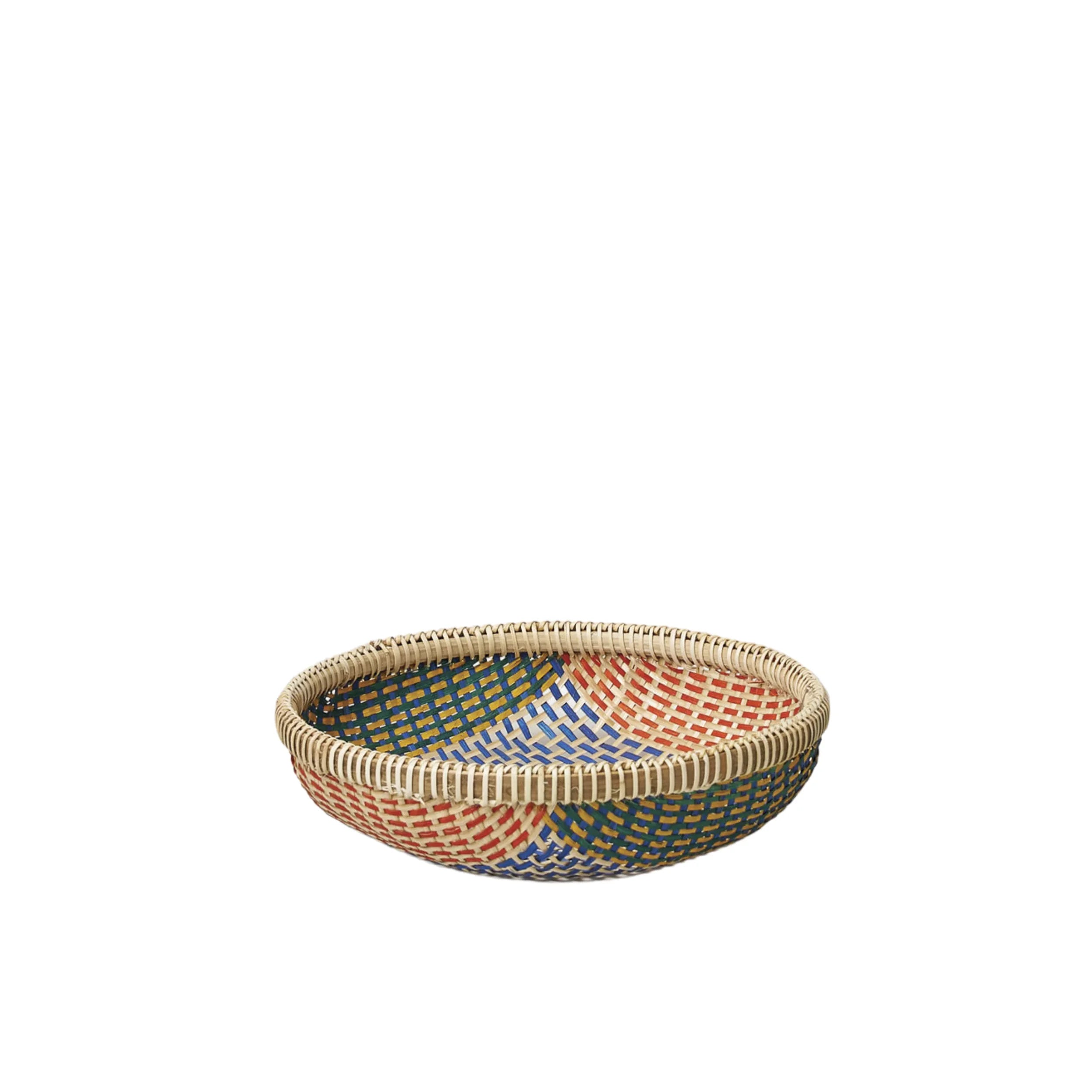 Small Thao Woven Basket in Blue/Multi Color