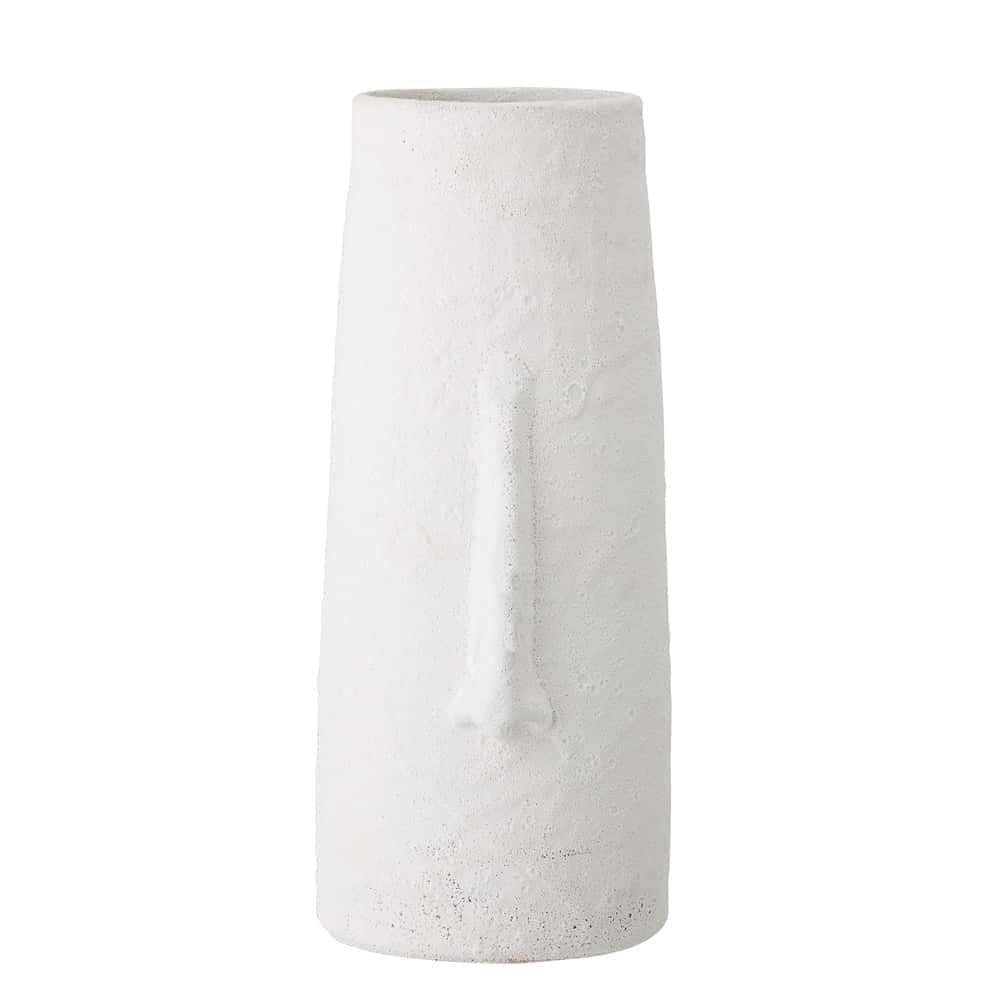 Teracotta Deco Vase - White