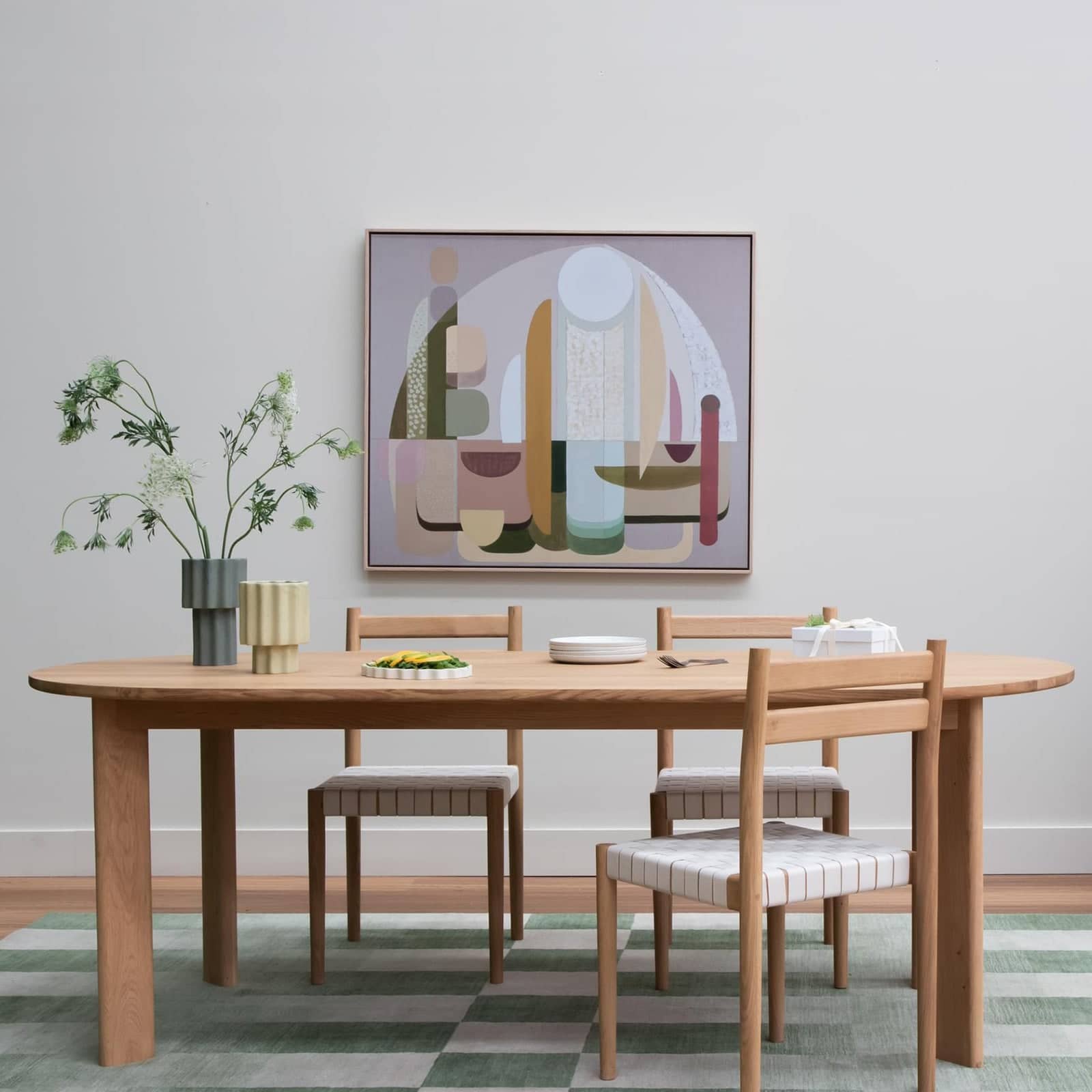 dining table oak and grey