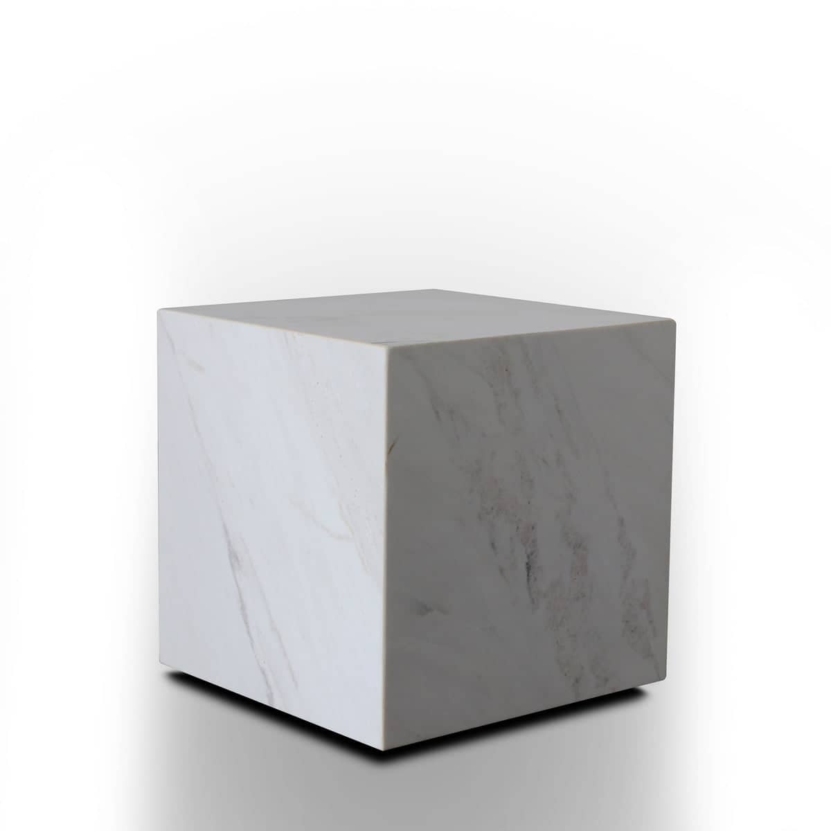 Stage Marble Side Table Low - White